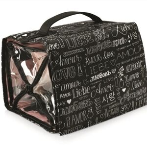 Mary Kay Black Multilingual Love Cosmetic Bag